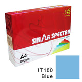 Sinar Spectra Colour Paper A4 80 Gsm IT 180 Blue Colour