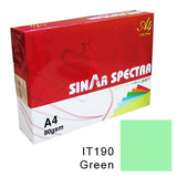 Sinar Spectra Colour Paper A4 80 Gsm IT 190 Green Colour