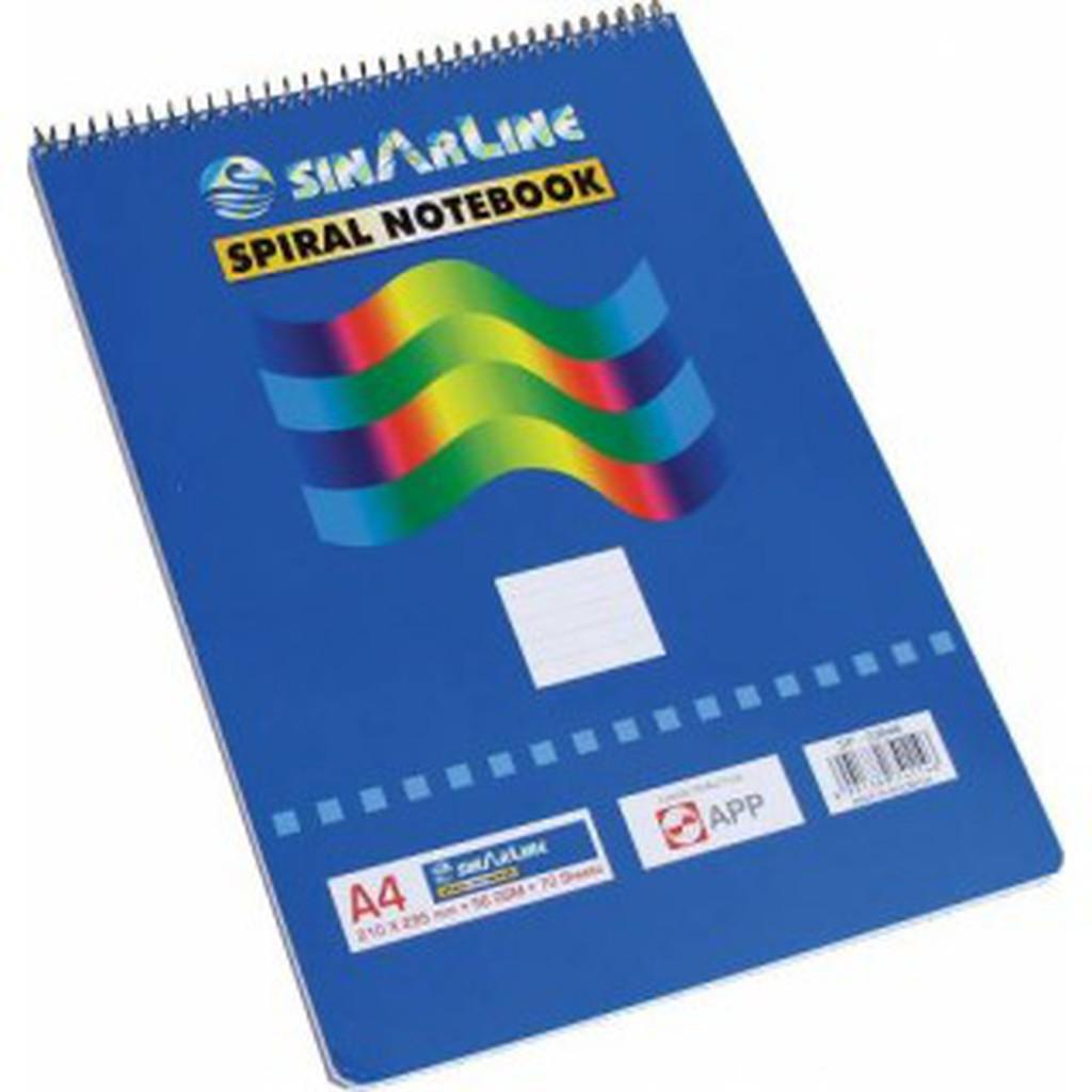 Sinar Top Spiral Notebook 70 Sheets A4.-Stationery Registers And Writing Books-SinarLine-Star Light Kuwait