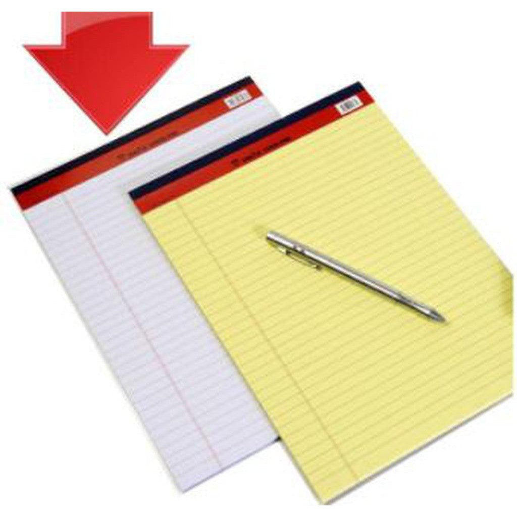 Sinarline Legal Pad Yellow/White A4-Stationery Registers And Writing Books-SinarLine-Packet-White-Star Light Kuwait