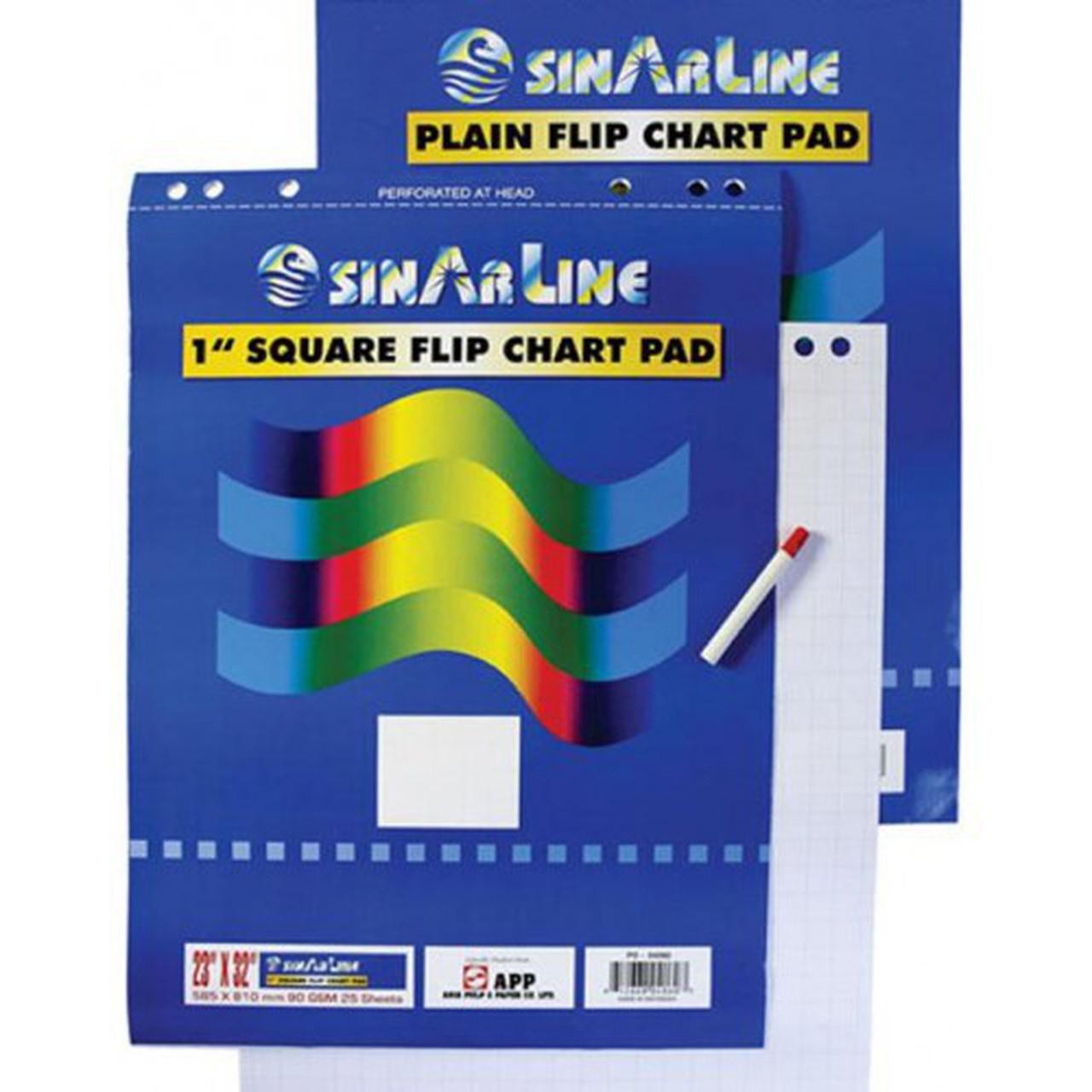 Sinarline Plain Flip Chart A1 Pad 25 Sheets-Paper Sheets-SinarLine-Star Light Kuwait