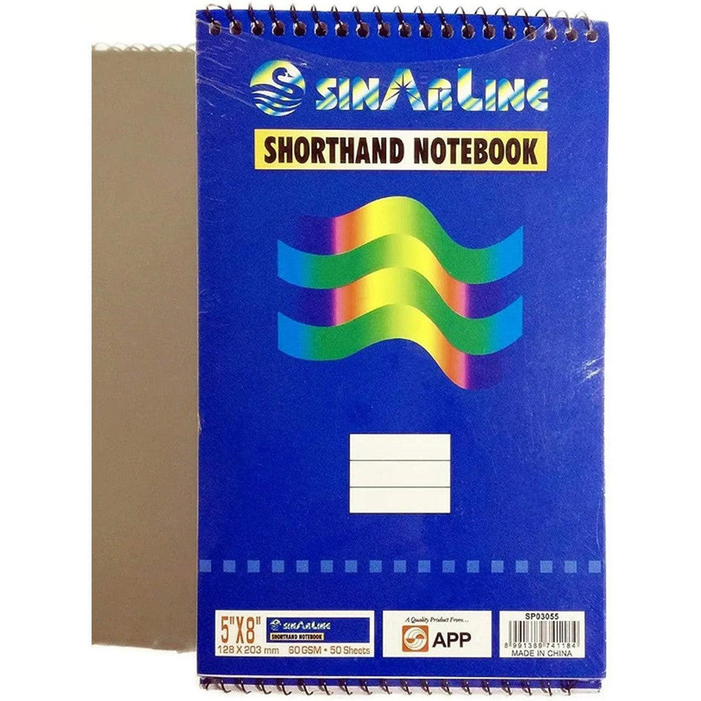 Sinarline Spiral Shorthand Pad - Top Spiral 70 Sheets Line Ruled-Stationery Registers And Writing Books-SinarLine-Star Light Kuwait