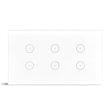 Smart Light Switch 6 Gang WiFi - White