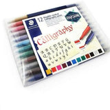Staedtler 12 Double Ended Calligraphy Pens-Pens-Staedtler-Star Light Kuwait