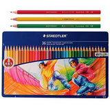 Staedtler 145 Assorted Colored Pencils In Motif Tin - Set Of 36-Pencils-Staedtler-Star Light Kuwait