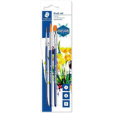 Staedtler 3 Brushes For Watercolour, Acrylic, Oil-Art Sets And Material-Staedtler-Star Light Kuwait