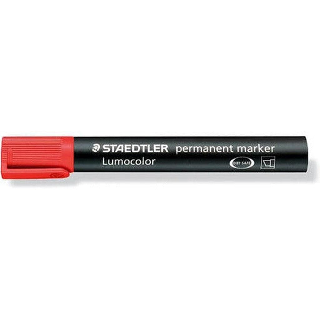Staedtler 350-2 Chisel Tip Permanent Marker Red Pack Of 10-Pens-Staedtler-Star Light Kuwait