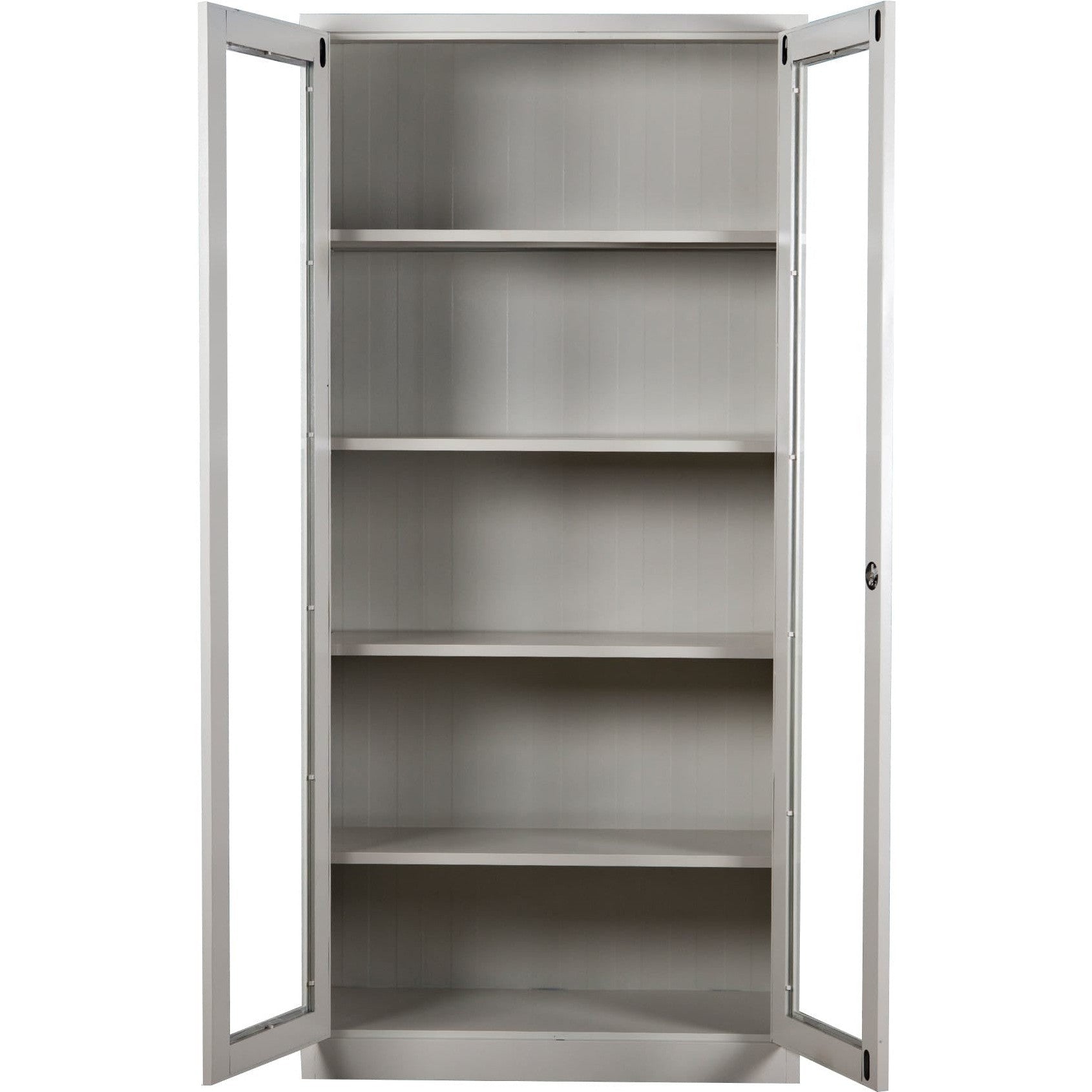 Steel File Cabinet With Glass Door 5 Shelves-Cabinet Accessories-Bab Al-Saif Est-Star Light Kuwait