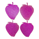 Strawberry Sticky Glitter Foam 4 Pack Pink Color