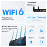 TP-Link AX55 Pro AX3000 Multi-Gigabit Wi-Fi 6 Router with 2.5G Port