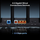TP-Link Archer BE400 BE6500 Dual-Band Wi-Fi 7 Router, 2.5G
