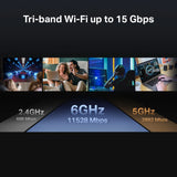 TP-Link Archer BE700 BE15000 Tri-Band WiFi 7 Router, 2.5Gbps / 10Gbps
