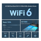 مودم راوتر TP-Link Archer VR2100 (AC2100) VDSL/ADSL - 5 جيجاهرتز (1733 ميجابت في الثانية) / منفذ WAN جيجابت / منفذ LAN جيجابت