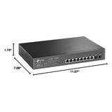 مفتاح TP-Link JetStream الذكي ذو 10 منافذ جيجابت مع 8 منافذ PoE+