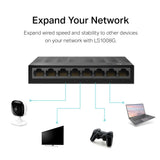 محول سطح المكتب TP-Link LS1008G ذو 8 منافذ جيجابت