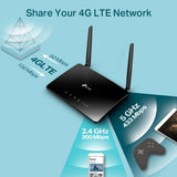 جهاز توجيه لاسلكي ثنائي النطاق 4G LTE من TP-Link طراز MR202 AC750