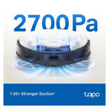 مكنسة كهربائية ومسح روبوتية TP-Link MagSlim™ للملاحة بتقنية LiDAR + قاعدة شحن ذكية ذاتية التفريغ - 2600 مللي أمبير / 4 لتر