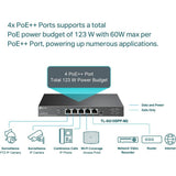 مفتاح سطح المكتب TP-Link (TL-SG105PP-M2) ذو 5 منافذ بسرعة 2.5 جيجابت/ثانية مع 4 منافذ PoE++ - 25 جيجابت/ثانية / LAN