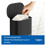 TP-Link Tapo RV30 Max Plus 5300Pa Hyper Suction Robot Vacuum & Mop + Smart Auto-Empty Dock - 2600 mAh / 300 ml / Black