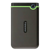 قرص صلب خارجي TRANSCEND STOREJET بسعة 2 تيرابايت ومنفذ USB 3.1 بحجم 2.5 بوصة (رمادي داكن)