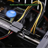 TV-out Cable 15 Pin SATA to 6-Pin PCI Express Card Power Cable