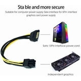 TV-out Cable 15 Pin SATA to 6-Pin PCI Express Card Power Cable