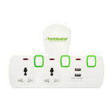 Terminator 2 Way Universal T-Socket USB