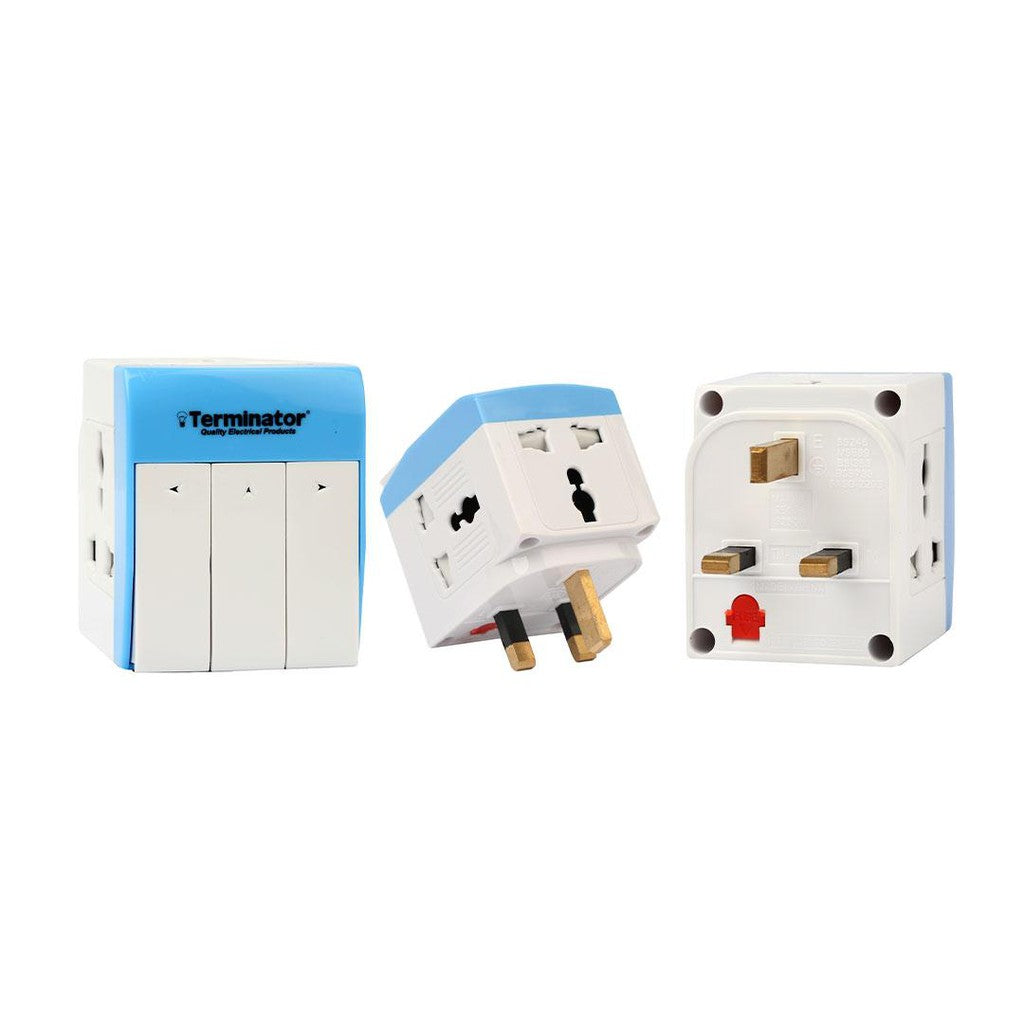 Terminator 3 Way Universal Multi Adaptor – Star Light Kuwait