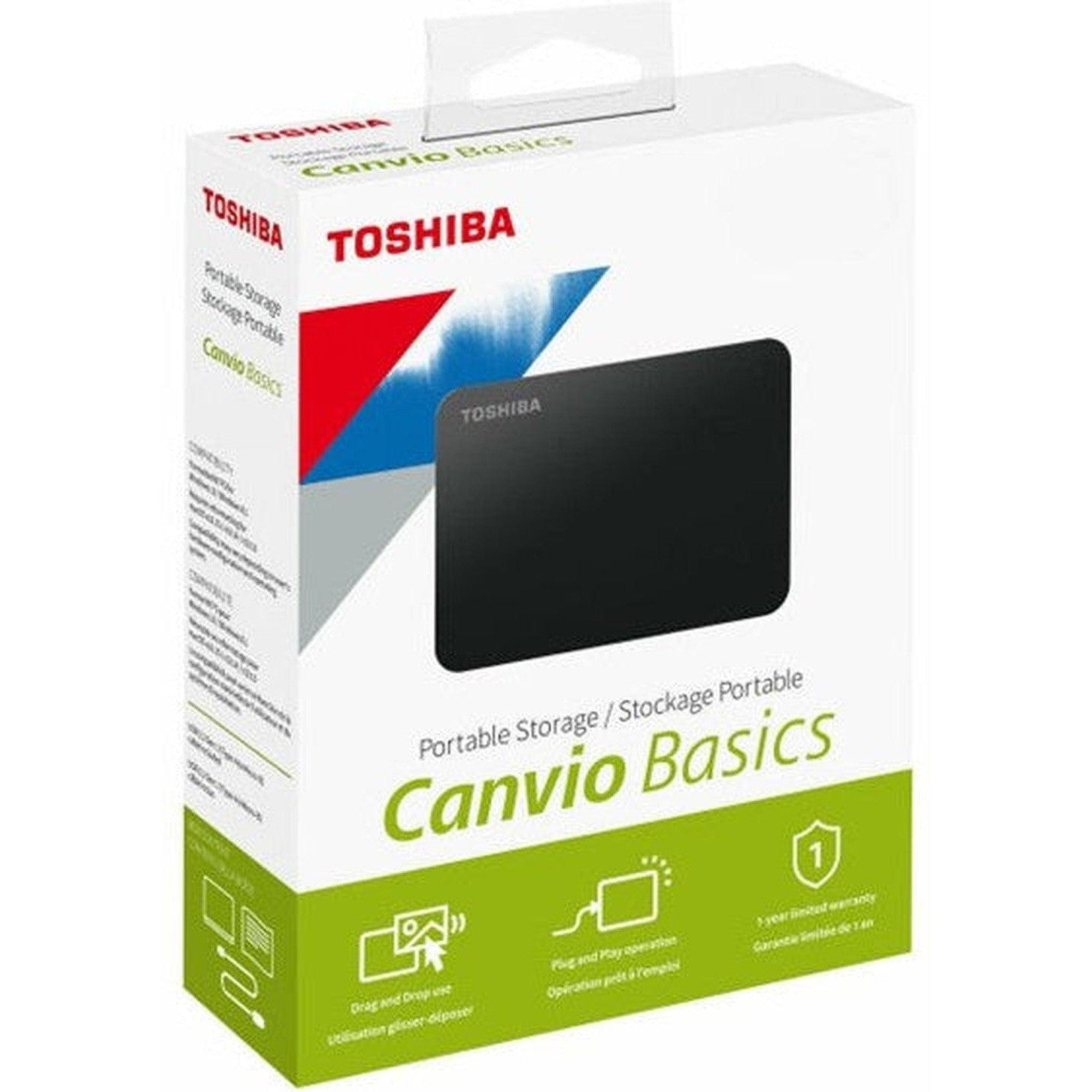 Toshiba 1Tb Canvio Basics Usb 3.2 Gen 1 Portable Hdd-Hard Drives-Toshiba-Star Light Kuwait