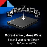 قرص صلب خارجي محمول للألعاب من توشيبا كانفيو بسعة 4 تيرابايت، مزود بمنفذ USB 3.0، باللون الأسود