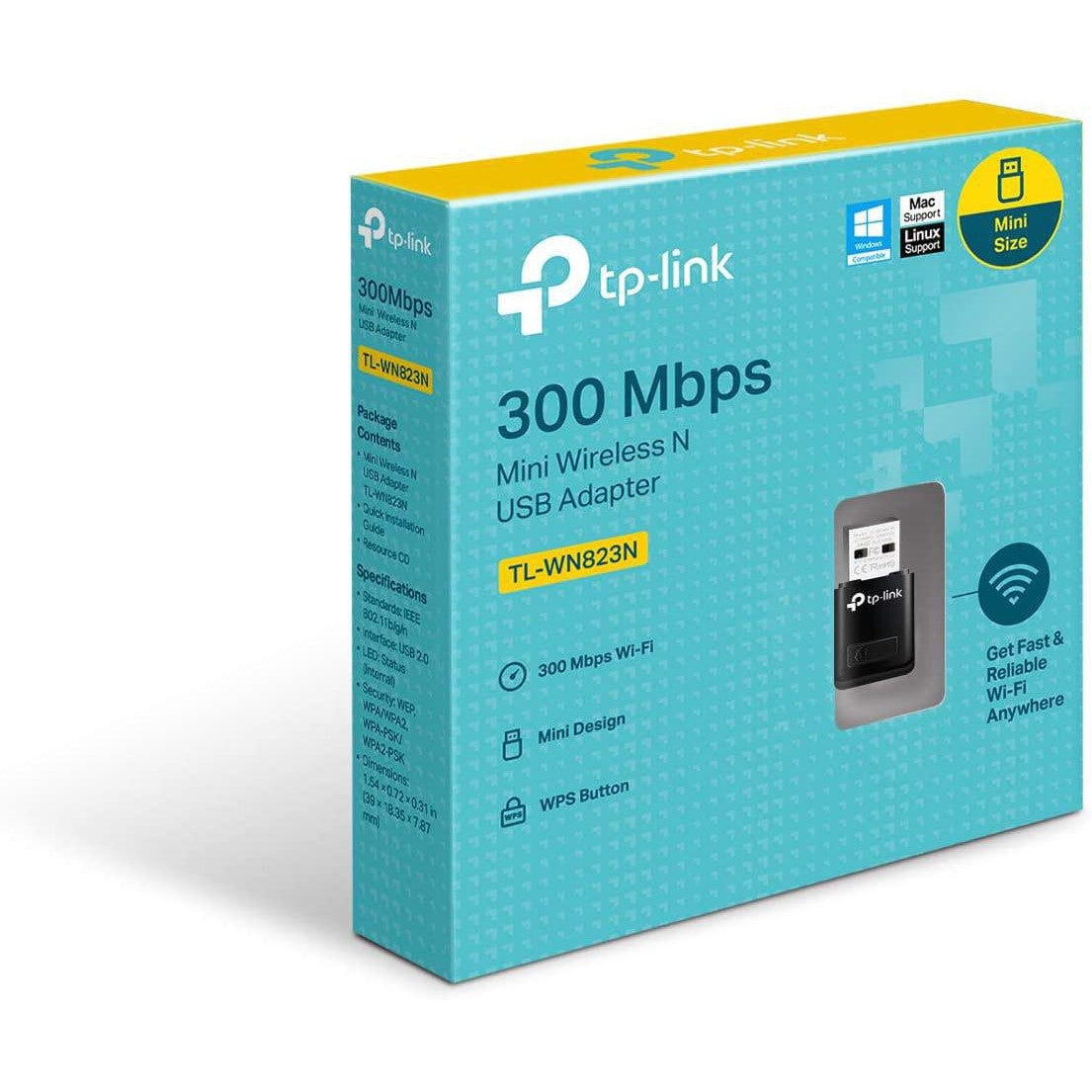 Tp Link 300Mbps Wifi Usb Mini Adapter Tl Wn823N-Tp Link-TP Link-Star Light Kuwait