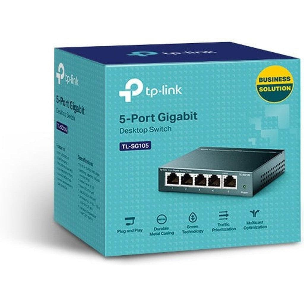 Tp-Link Tl-Sg105 5-Port 10/100/1000Mbps Desktop Switch-Tp Link-TP Link-Star Light Kuwait