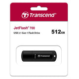 Transcend 512GB JetFlash 700 USB 3.1 Flash Drive Black