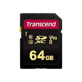 بطاقة ذاكرة فلاش Transcend 64 GB UHS-II U3 ​​V90 SDHC 