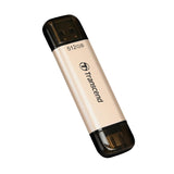 محرك أقراص فلاش Transcend JetFlash 930C بسعة 512 جيجابايت، منفذ USB من النوع C 3.2 من الجيل الأول، لون ذهبي وردي