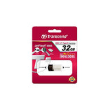 محرك أقراص فلاش Transcend Jetflash بسعة 32 جيجابايت بتقنية OTG مع منفذي توصيل من النوع A و C