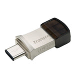 محرك أقراص فلاش Transcend Jetflash بسعة 32 جيجابايت بتقنية OTG مع منفذي توصيل من النوع A و C