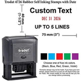 Trodat 4727 Customized Dater Stamp 60X40Mm (2 Colours)-Office Stamp-TRODAT-Star Light Kuwait