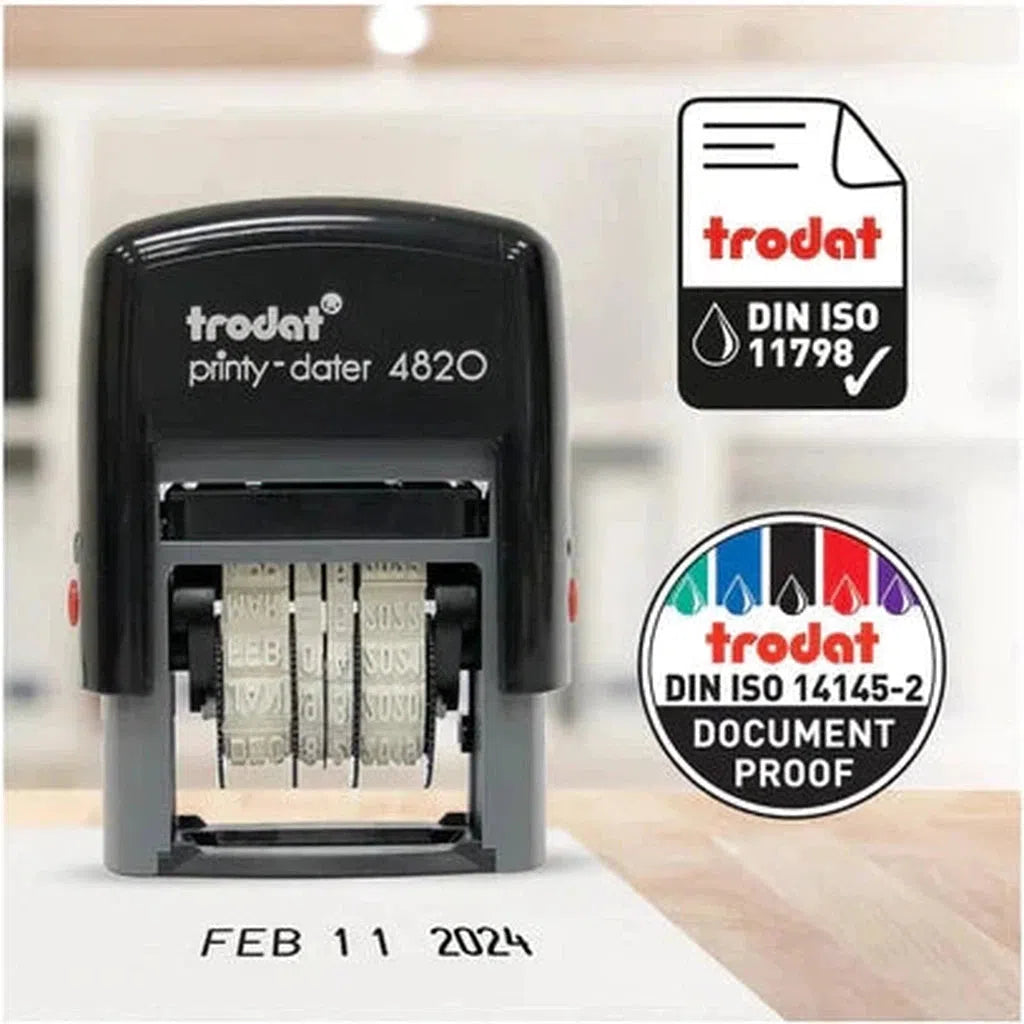 Trodat 4820 Printy Dater, Date Size 4Mm-Office Stamp-TRODAT-Star Light Kuwait