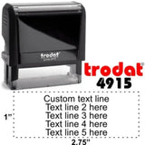 Trodat Customized Stamp - Blue (4915 )-Customized Stamps-TRODAT-Star Light Kuwait