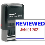 Trodat Printy 4750 Self Inking Dater Stamp "Reviewed"-Office Stamp-TRODAT-Star Light Kuwait