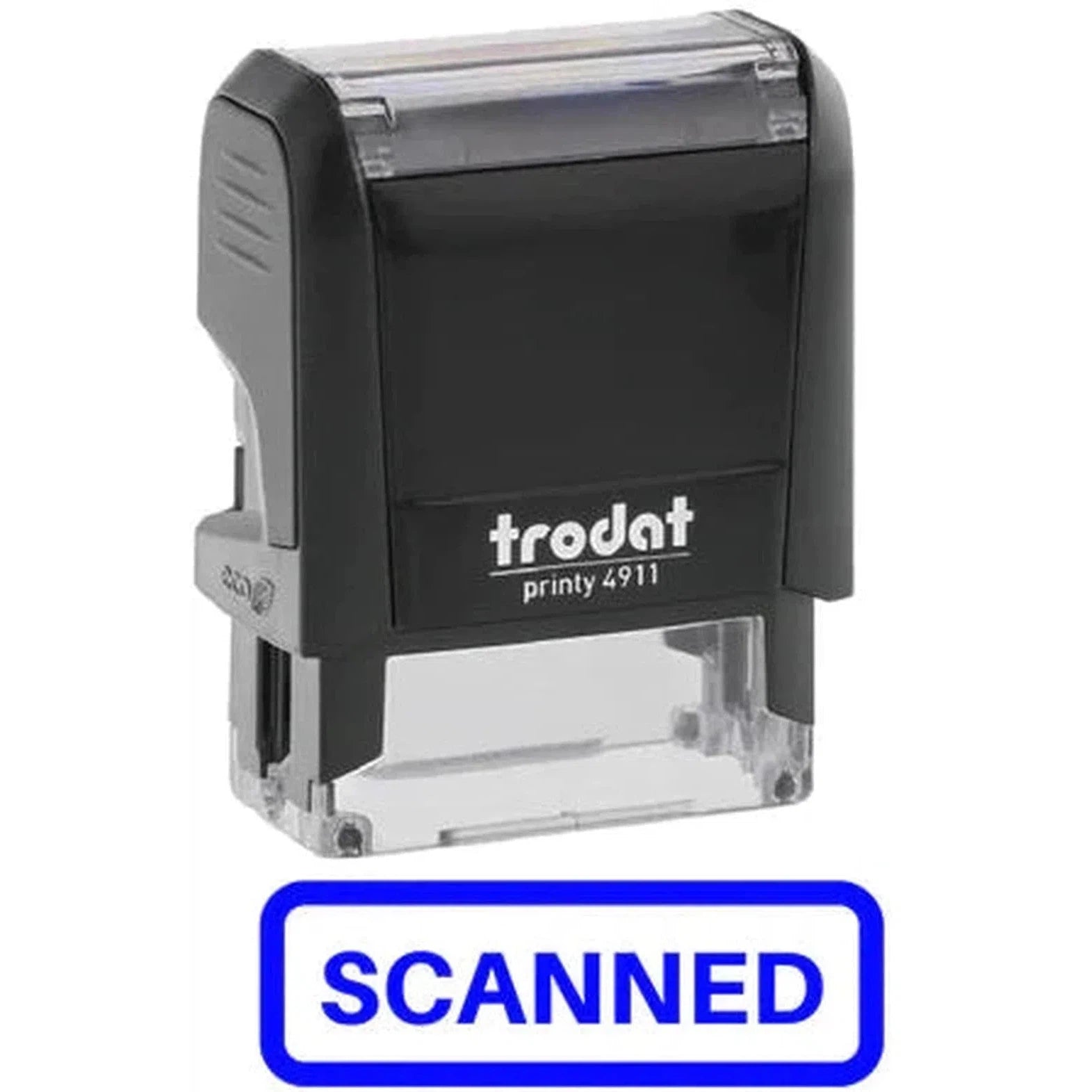 Trodat Printy 4911 Stamp "Scanned" - Blue-Customized Stamps-TRODAT-Star Light Kuwait