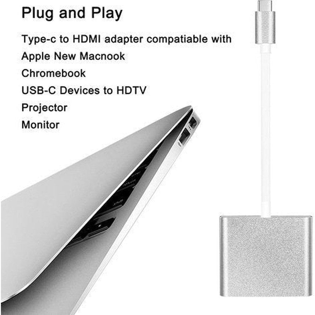 Type-C To Hdmi 3 In 1 Adapter Hdmi Usb 3.0-Cable-Other-Star Light Kuwait
