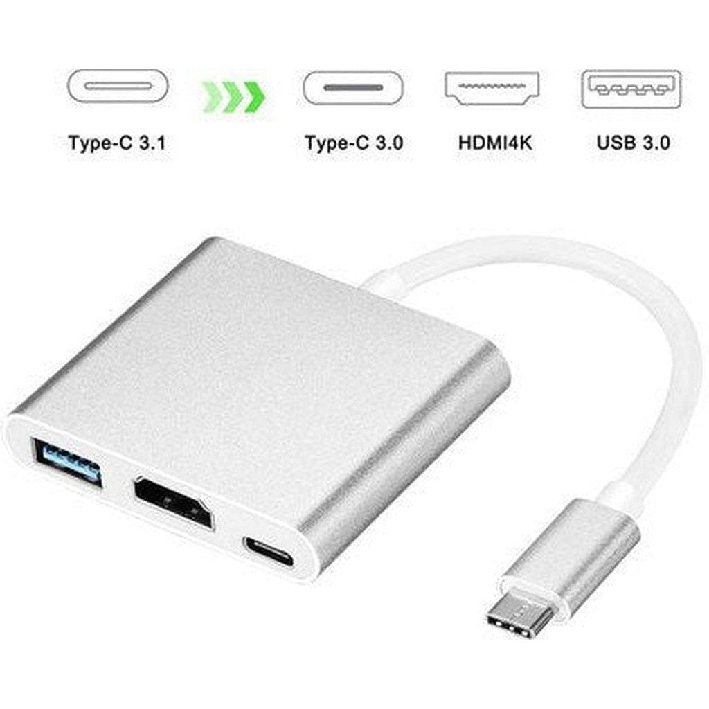 Type-C To Hdmi 3 In 1 Adapter Hdmi Usb 3.0-Cable-Other-Star Light Kuwait