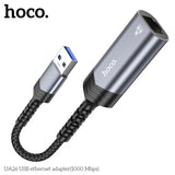 محول إيثرنت USB من هوكو UA26 (1000 ميجابت في الثانية) - رمادي معدني