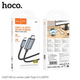 كابل Hoco UA27 HD للعرض على الشاشة من النوع C إلى HDTV - رمادي معدني