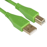 كابل صوت UDG Ultimate USB 2.0 AB أخضر مستقيم بطول 1 متر