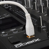 كابل صوت UDG Ultimate USB 2.0 AB أبيض مستقيم بطول 1 متر