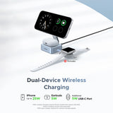 UGREEN 25W Qi2 MagFlow 2-in-1 Magnetic Wireless Charger – W752 – 55960B – 1 Year Warranty