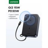 UGREEN 20000mAh 15W Qi2 Magnetic Wireless Power Bank With Type C Cable – PB567